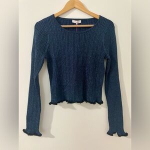 Parker Cropped Glitter Sweater NWT